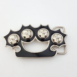 Rock Rebel Skull and Knuckle Buckle